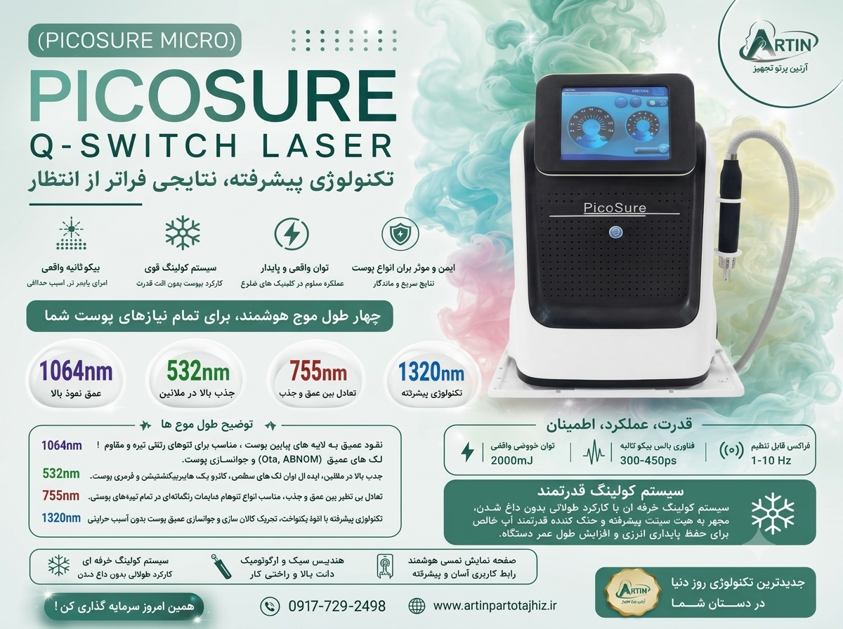 عکس دستگاه لیزر کیوسوئیچ پیکوشور