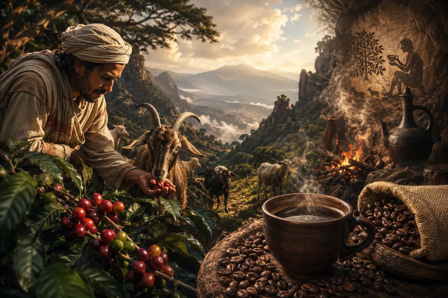 کشف قهوه برای اولین بار